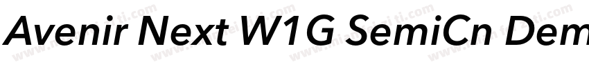 Avenir Next W1G SemiCn Demi字体转换